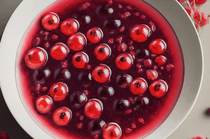 Johannisbeerlikör mit Wodka – Aufgesetzter von roten Johannisbeeren