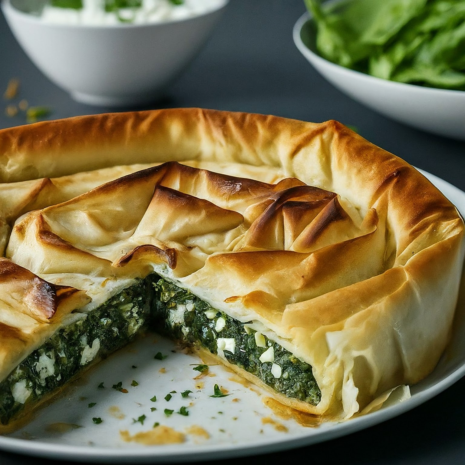 Knusprige-Spanakopita-–-Ein-griechischer-Klassiker Knusprige Spanakopita – Ein griechischer Klassiker