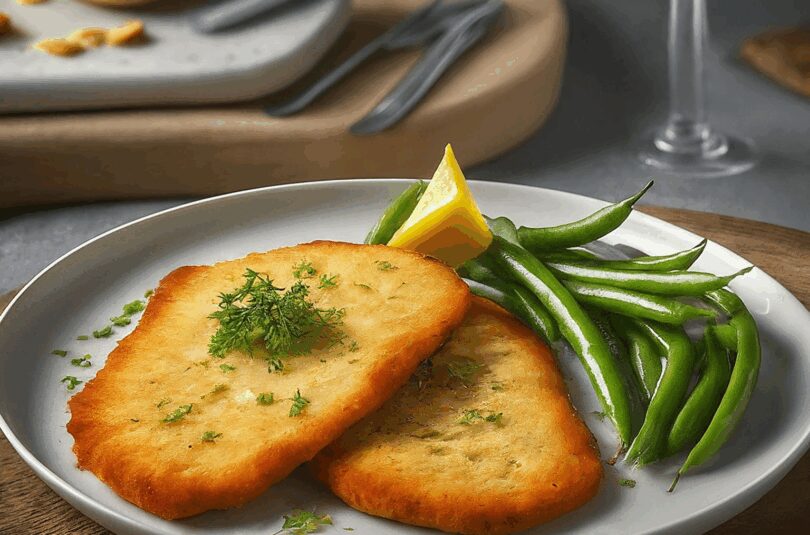 Knusprige Zwiebelschnitzel aus dem Backofen