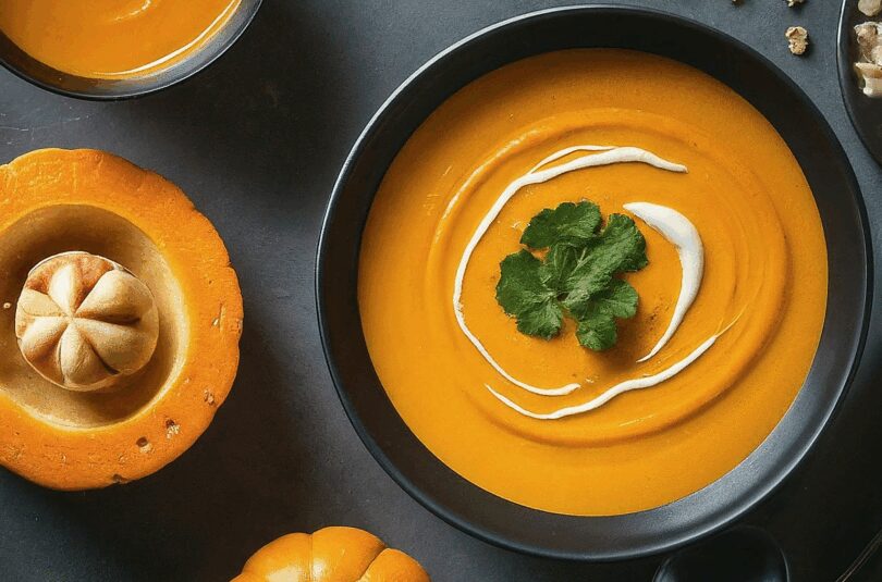 Kürbissuppe Rezept – Kürbissuppe mit Ingwer und Kokosmilch