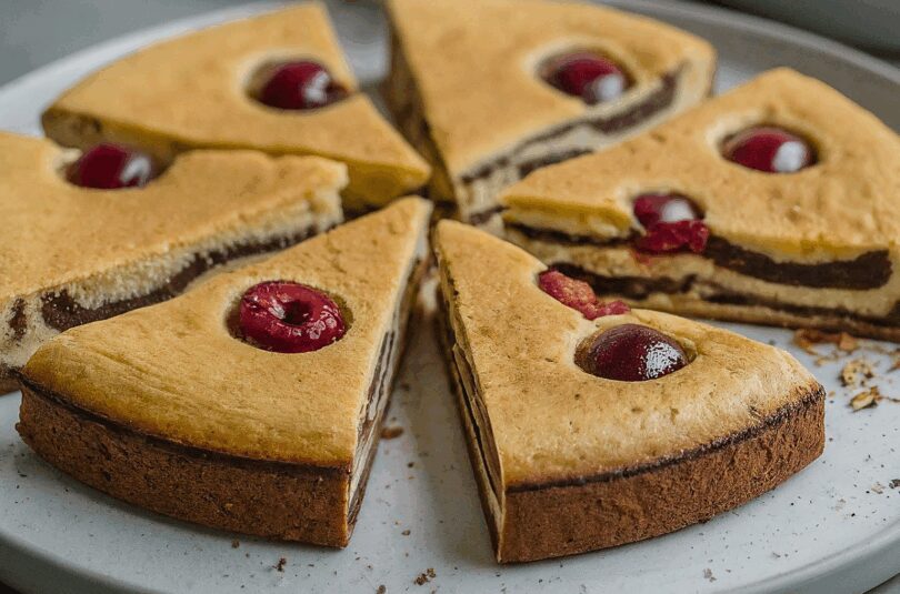 Laktosefreier Zebrakuchen mit Kirschen