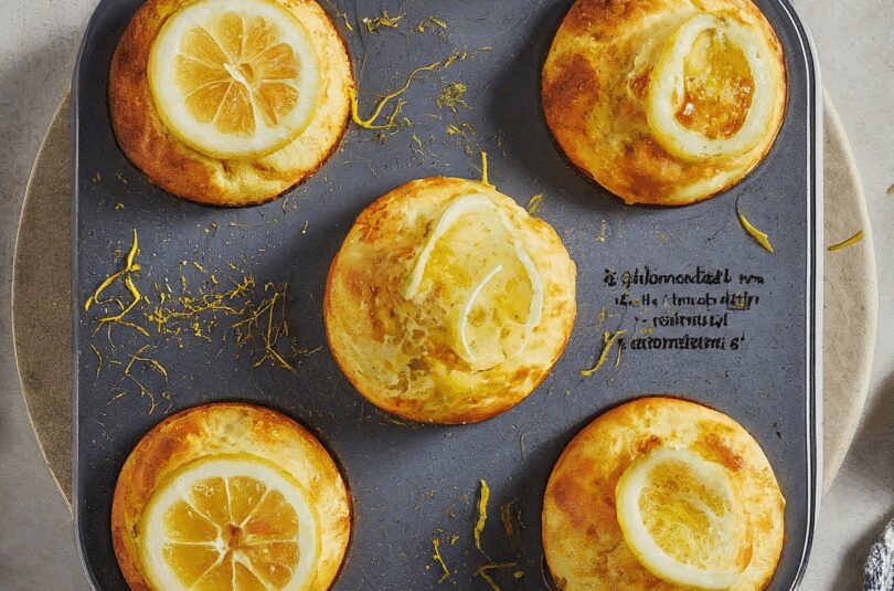 Lockere Zitronenmuffins
