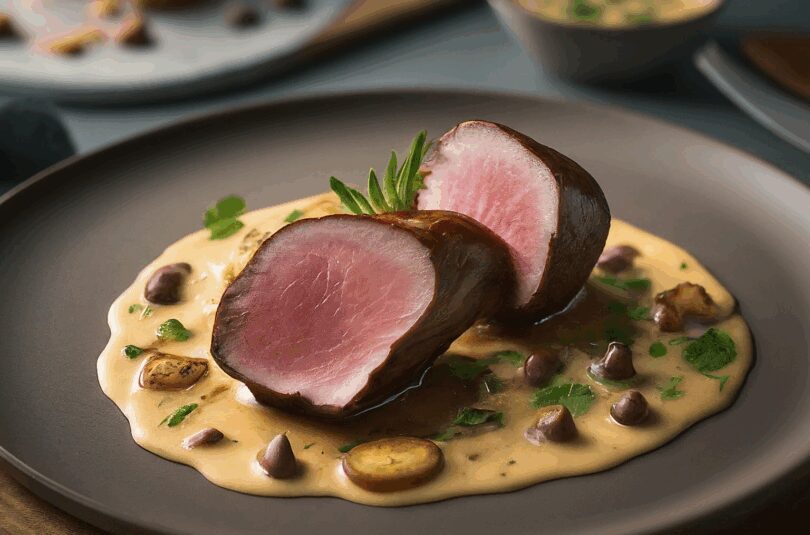 Medaillons vom Schwein mit cremiger Pilzsauce