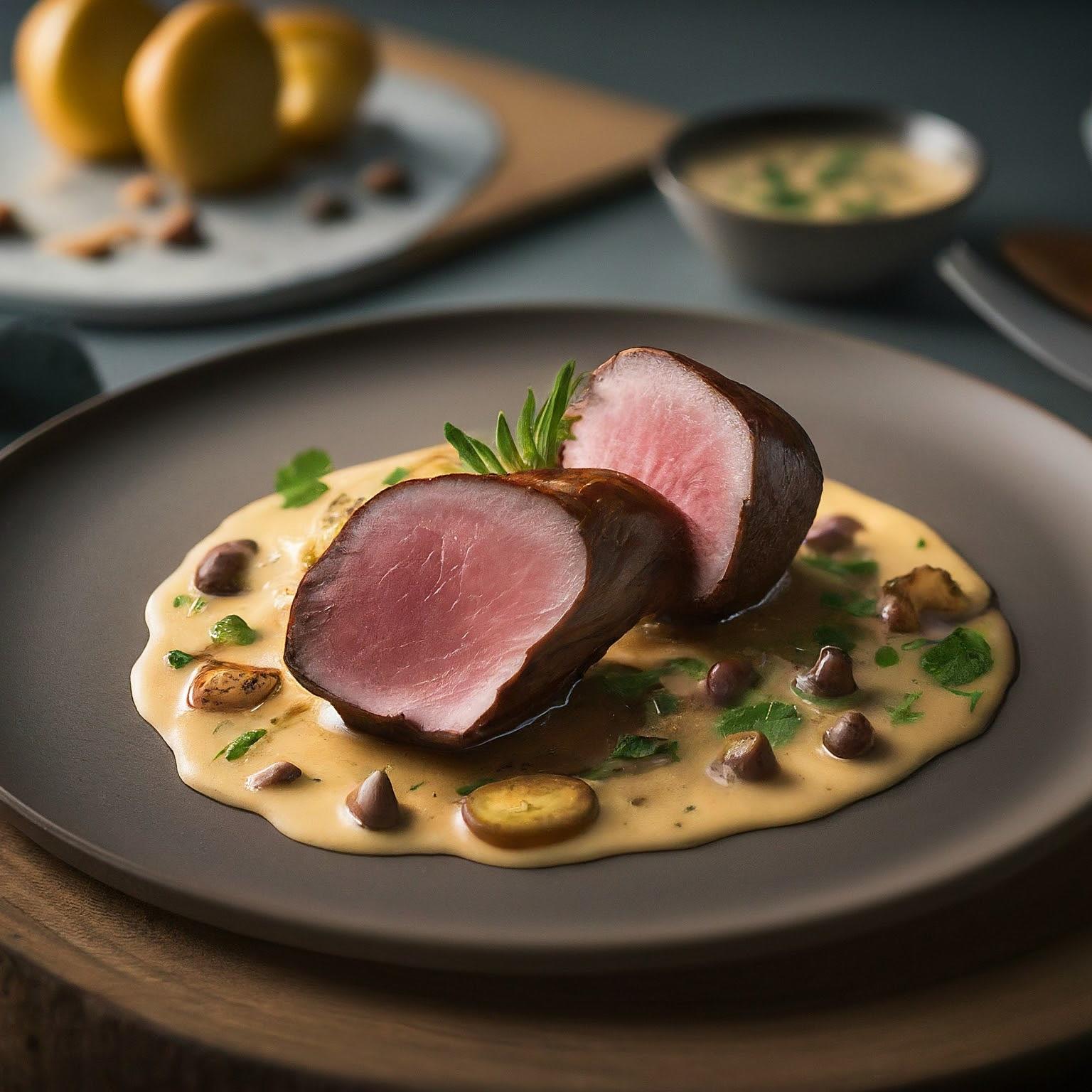 Medaillons-vom-Schwein-mit-cremiger-Pilzsauce Medaillons vom Schwein mit cremiger Pilzsauce