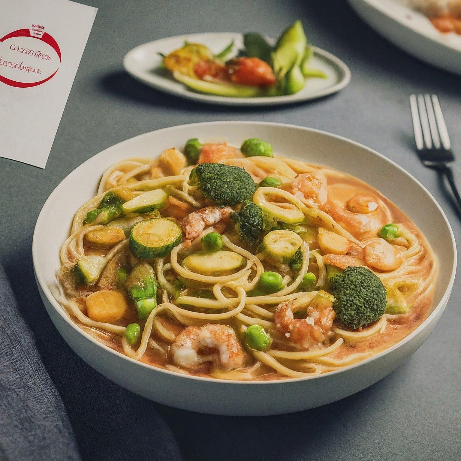 Meeresfruechte-in-Sahnesauce-mit-Spaghetti Meeresfrüchte in Sahnesauce mit Spaghetti