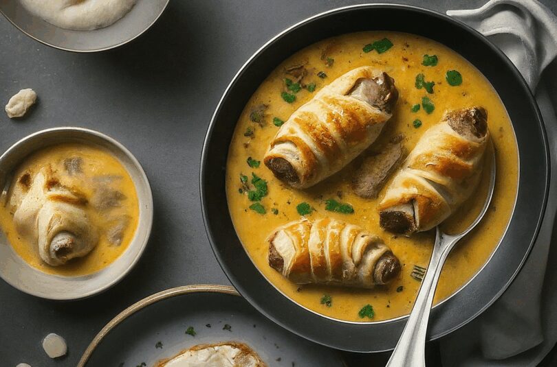 Mlinci – Mlince mit Hähnchenschenkeln