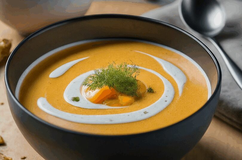 Möhrensuppe Rezept – Cremige Möhrensuppe mit Kokosmilch