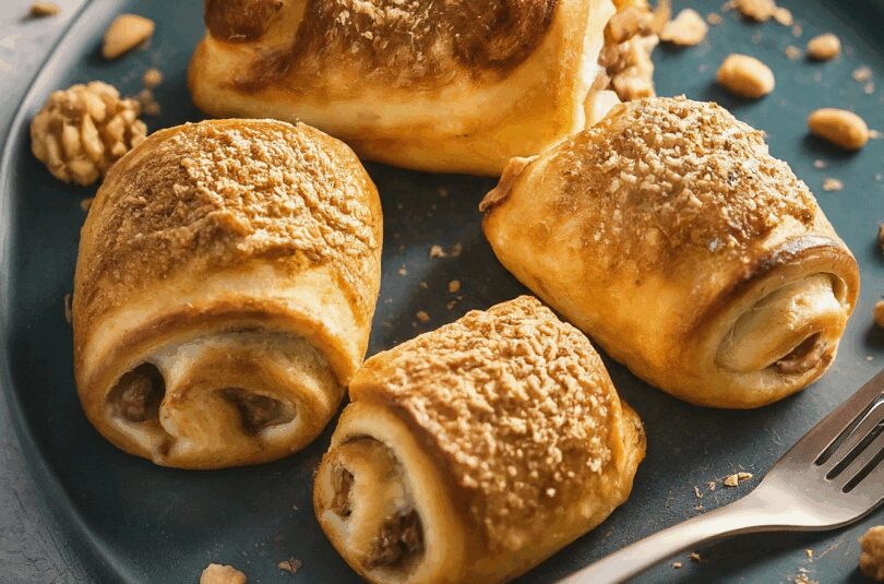 Nusshörnchen – Gerollte Mini Nusshoernchen