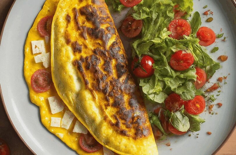 Omelett-mit-Kaese-und-Tomaten-8211-Perfekt-fuer-den-Urlaubsstatus Omelett mit Käse und Tomaten – Perfekt für den Urlaubsstatus