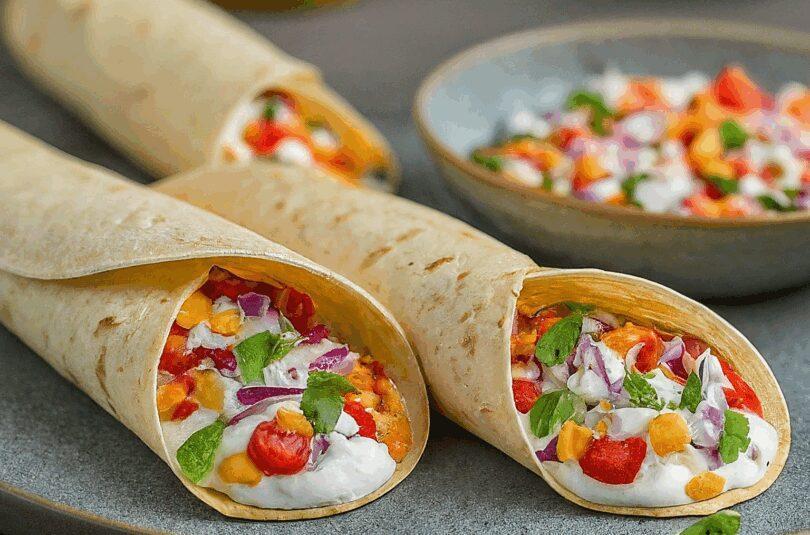 Party Wraps mit Frischkäse und Putenbrust