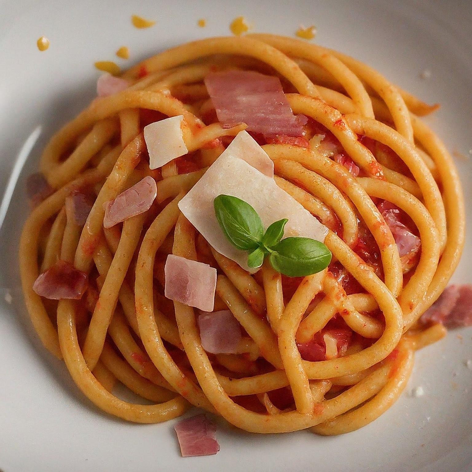 Pasta-all8217Amatriciana-mit-Guanciale Pasta all’Amatriciana mit Guanciale