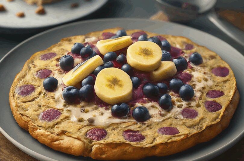 Protein-Haferbrei-mit-Bananen-und-Beeren Protein Haferbrei mit Bananen und Beeren