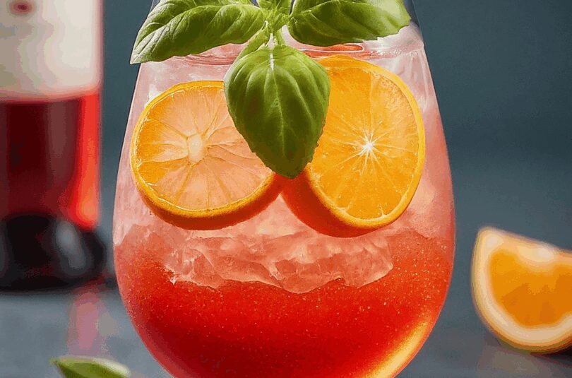 Rosato Spritz – Rosato Mio, Prosecco, Ramazotti & Basilikum