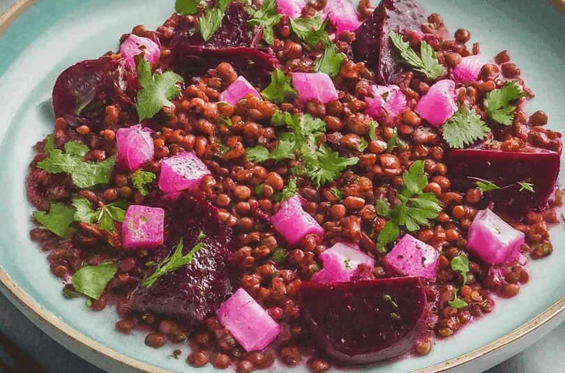 Rote Bete Saft Gesund – Rote Linsen Salat mit Roter Bete
