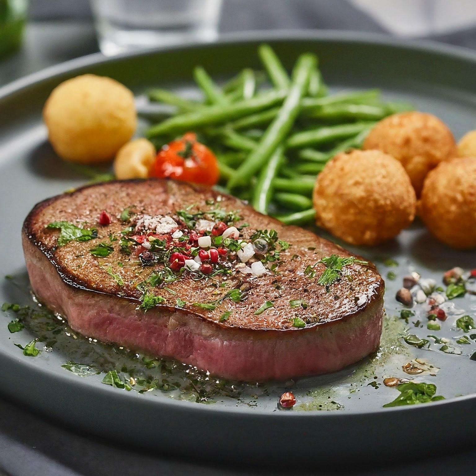 Saftiges-Schweinesteak-aus-der-Heissluftfritteuse Saftiges Schweinesteak aus der Heißluftfritteuse