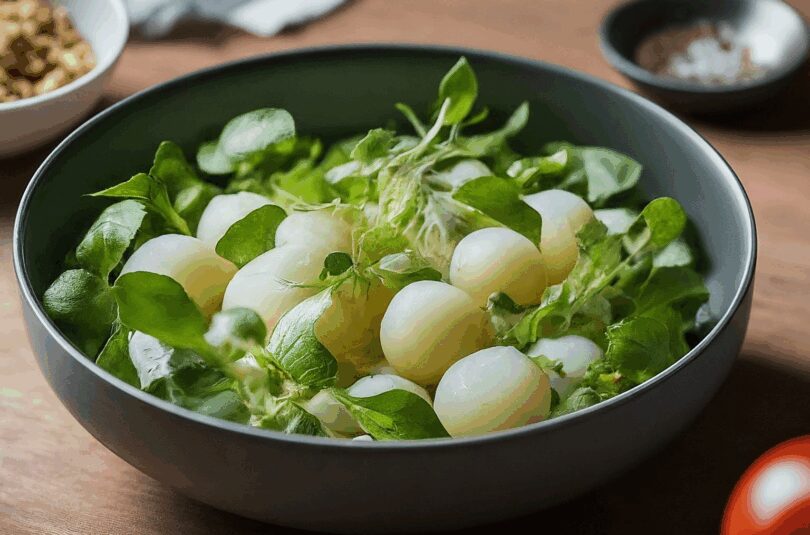 Salat mit Weißen Bohnen aus der Dose