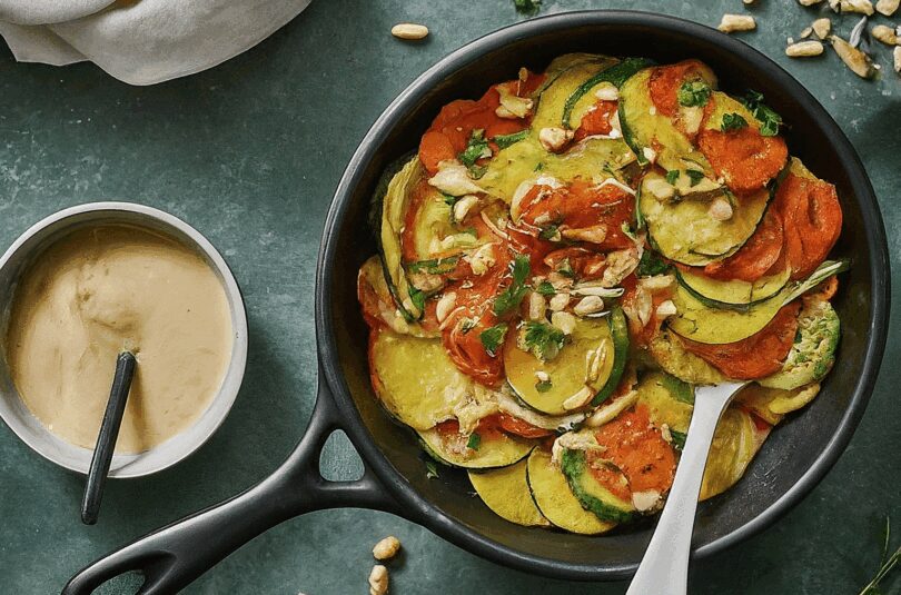 Schnelle Gemüsepfanne mit Erdnusssauce – Was soll ich heute essen?