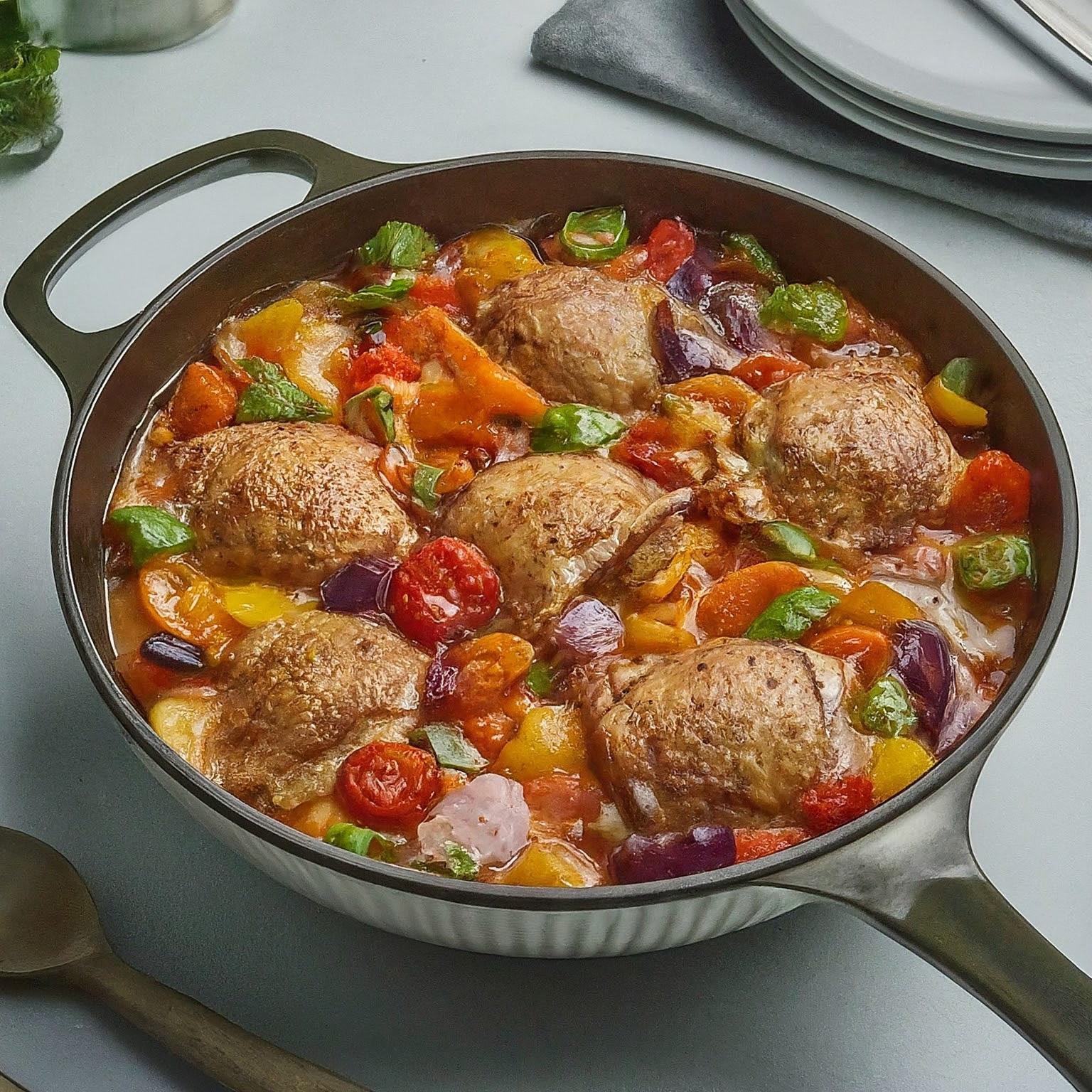 Schnelle-Gemuesepfanne-mit-Haehnchen Schnelle Gemüsepfanne mit Hähnchen