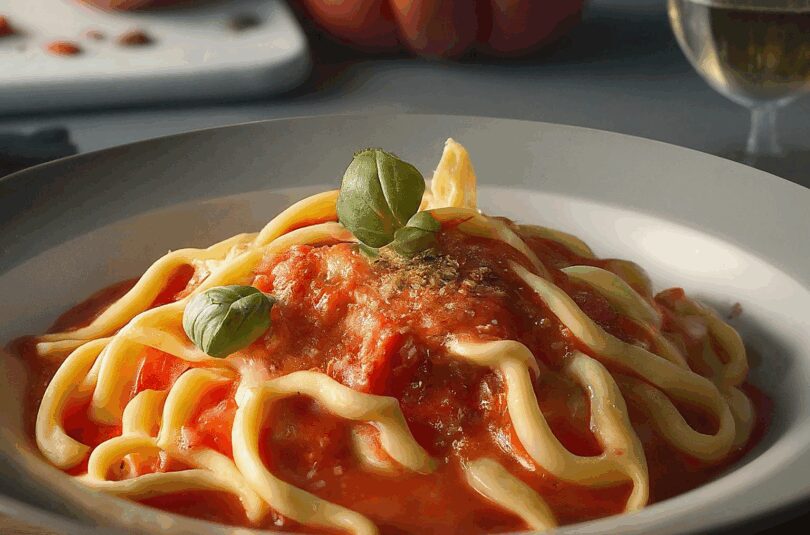 Schnelle Nudeln mit Tomatensoße