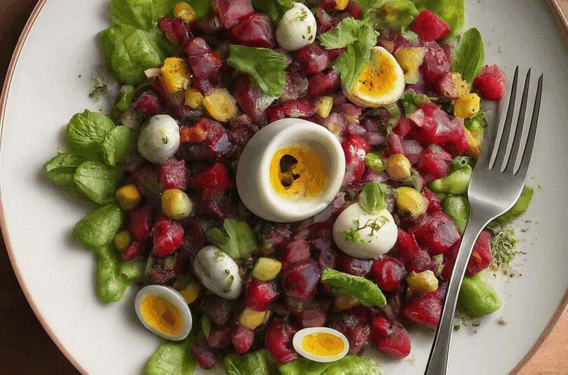 Schnelle Vinaigrette – Essig, Öl, Senf