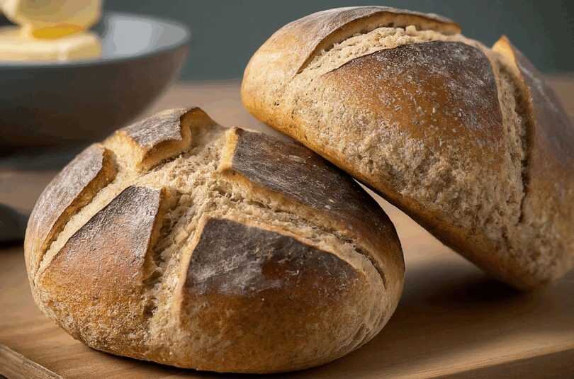 Selbstgemachte Vollkornbrötchen
