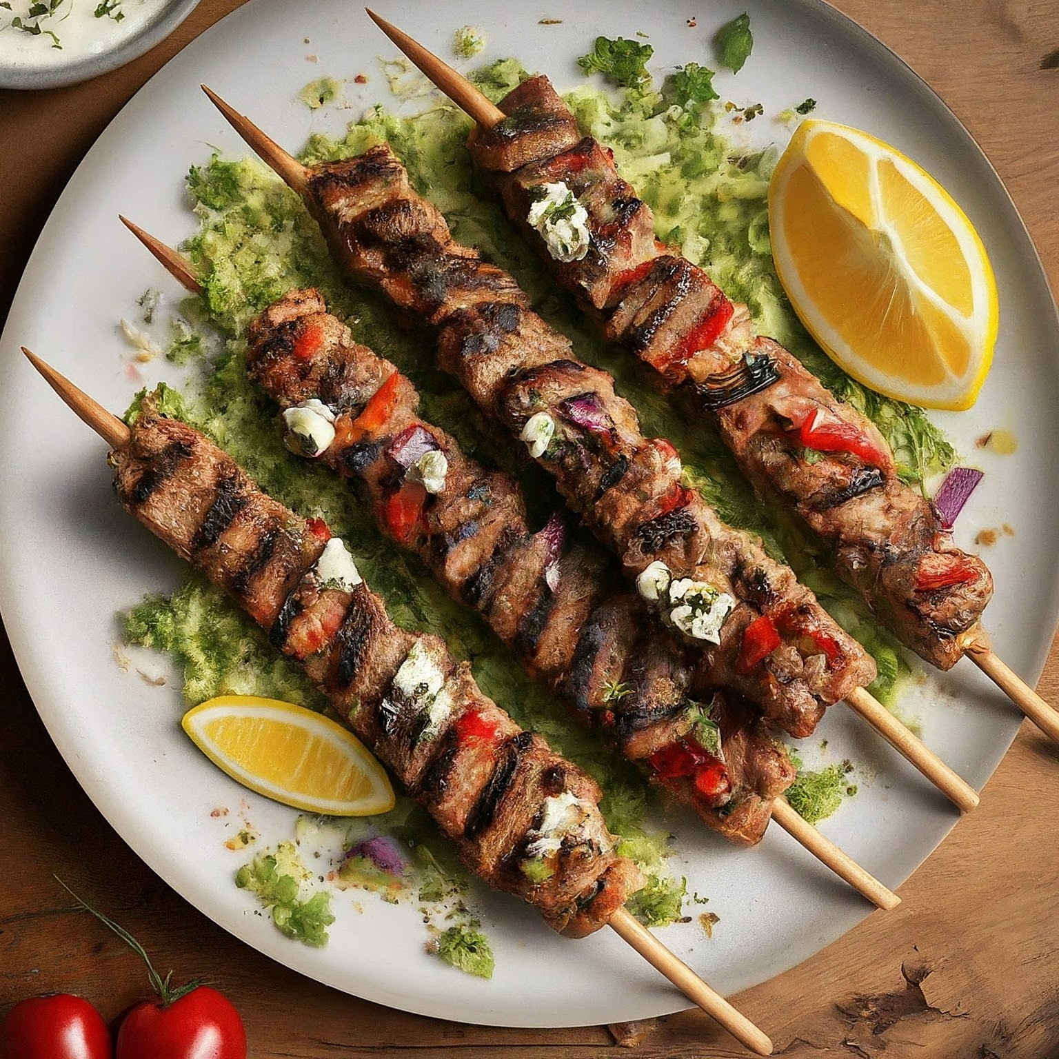 Souvlaki-8211-Gegrillte-Fleischspiesse Souvlaki – Gegrillte Fleischspieße