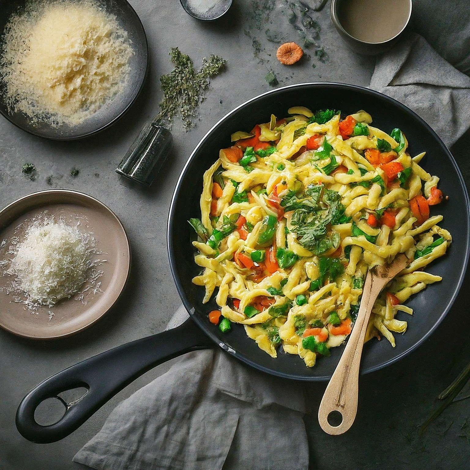 Spaetzlepfanne-mit-Gemuese-–-Schnelle-Gemuese-Spaetzle-Pfanne Spätzlepfanne mit Gemüse – Schnelle Gemüse Spätzle Pfanne