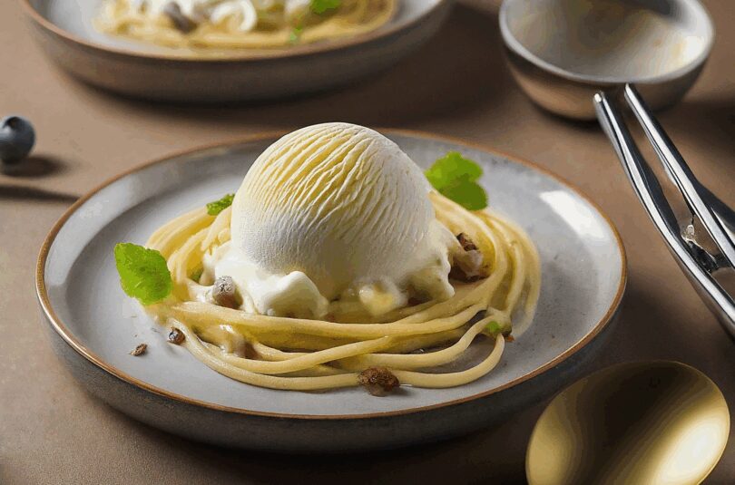 Spaghetti-Eis-8211-Kalorienbewusstes-Grundrezept Spaghetti Eis – Kalorienbewusstes Grundrezept