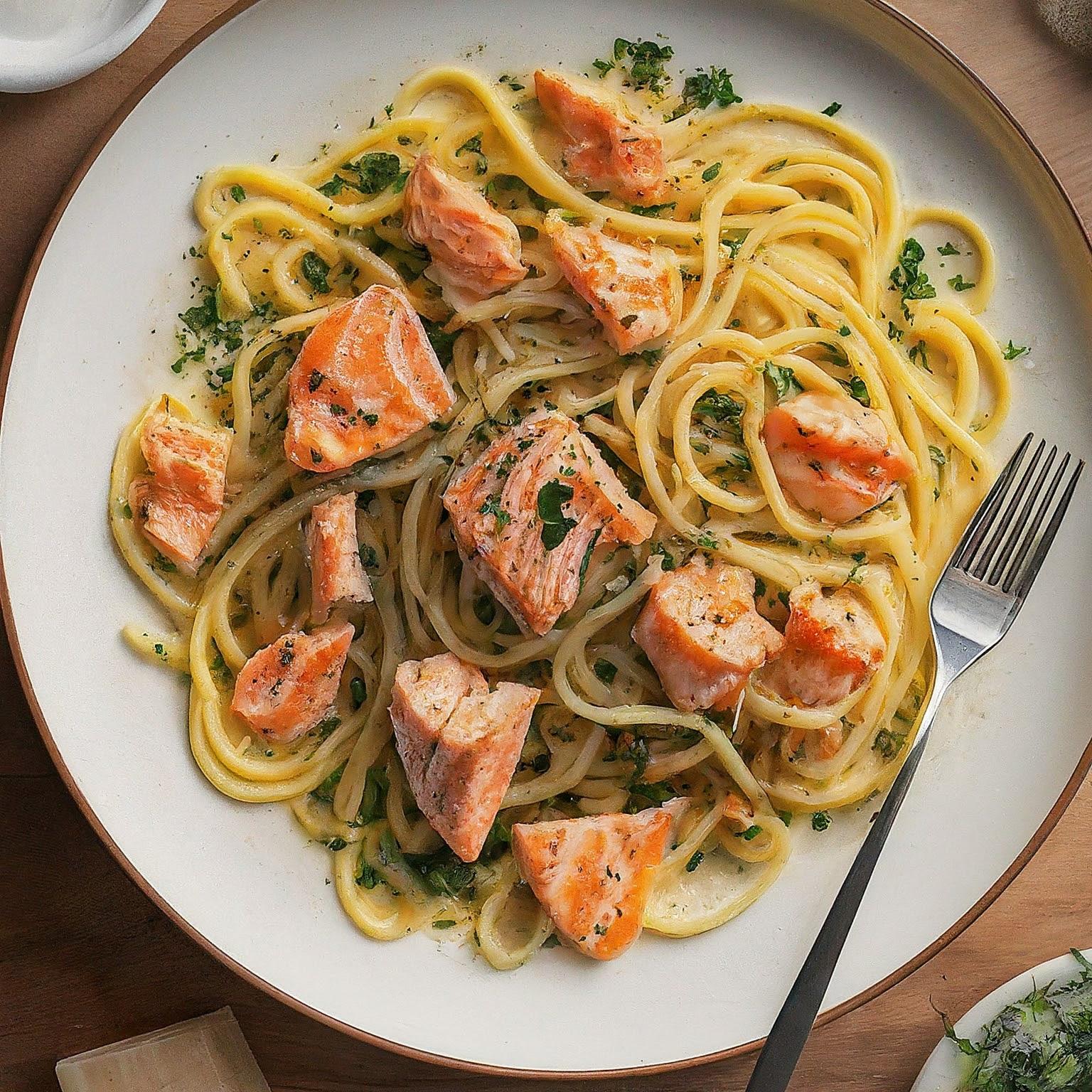 Spaghetti-mit-Lachs-Italienisch-–-Tagliatelle-al-Salmone Spaghetti mit Lachs Italienisch – Tagliatelle al Salmone