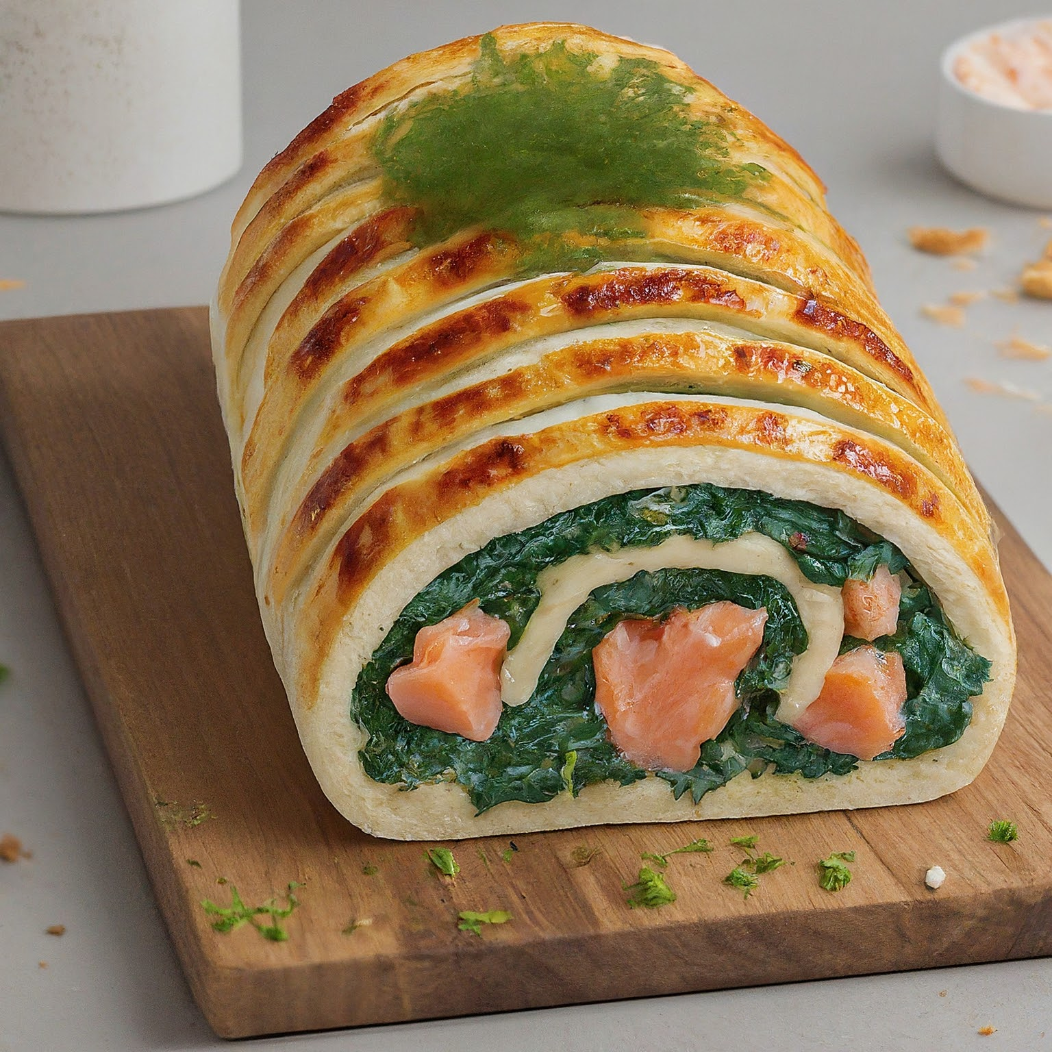Spinat-Lachs-Rolle Spinat Lachs Rolle