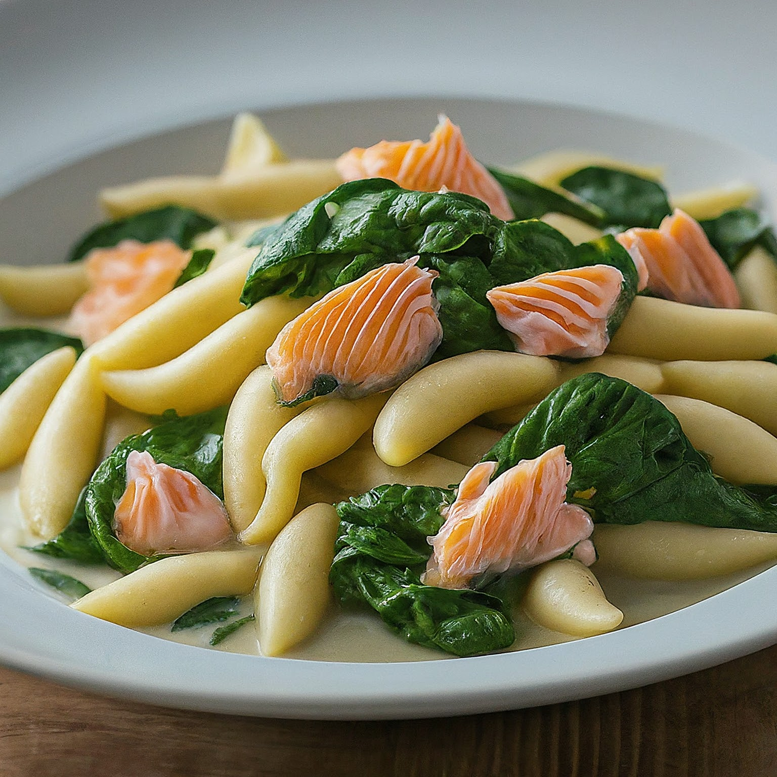 Stremellachs-Gesund-–-Bandnudeln-mit-frischem-Spinat-und-Lachs Stremellachs Gesund – Bandnudeln mit frischem Spinat und Lachs