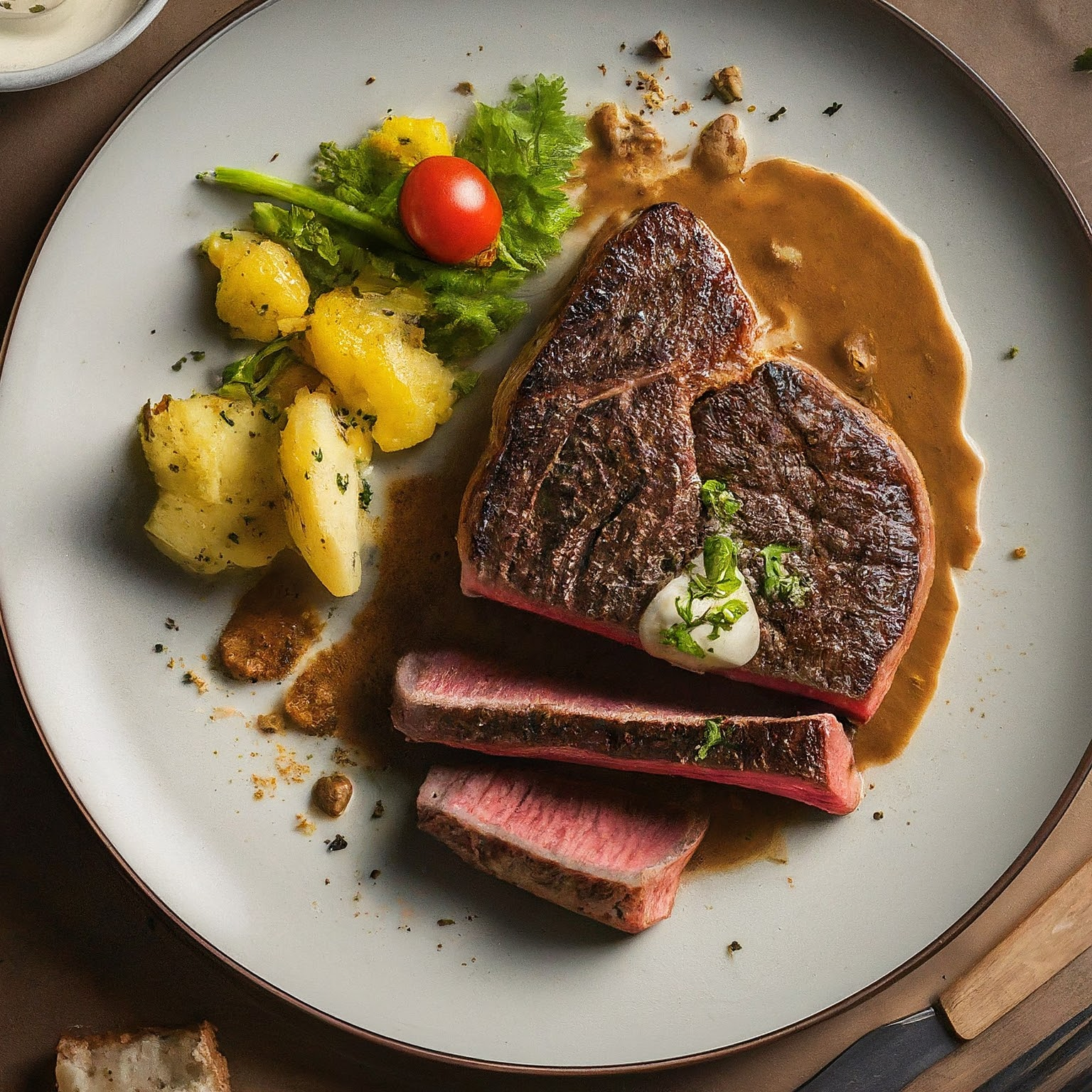 Strindberg-Steak-–-Schweinesteak-mit-Senf-Sahne-Sauce Strindberg Steak – Schweinesteak mit Senf-Sahne-Sauce
