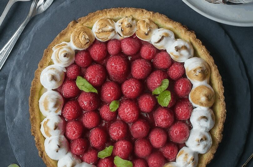 Tarte-Tropezienne-–-Tarte-Tropezienne-mit-Himbeeren-und-Meringue Tarte Tropezienne – Tarte Tropezienne mit Himbeeren und Meringue