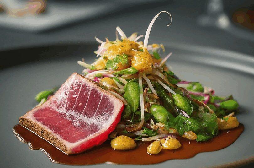 Tataki Vom Rind – Tataki Vom Rind Auf Asia Gurkensalat
