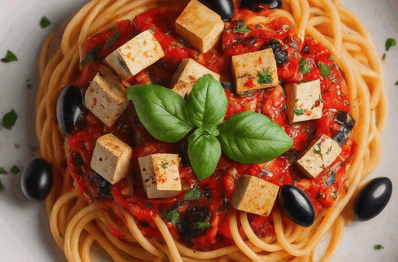 Tofu Rewe – Spaghetti Alla Puttanesca