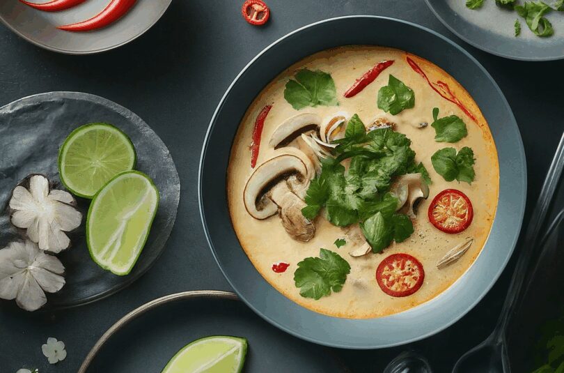 Tom Kha Gai – Die berühmte Hühnersuppe mit Kokosmilch und Galgant