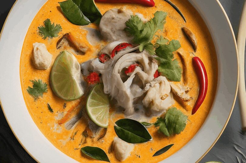 Tom Kha Gai – Die berühmte Hühnersuppe mit Kokosmilch und Galgant