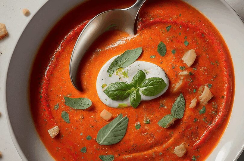 Tomatensuppe mit Reis – Leichte Tomatensuppe mit Reis