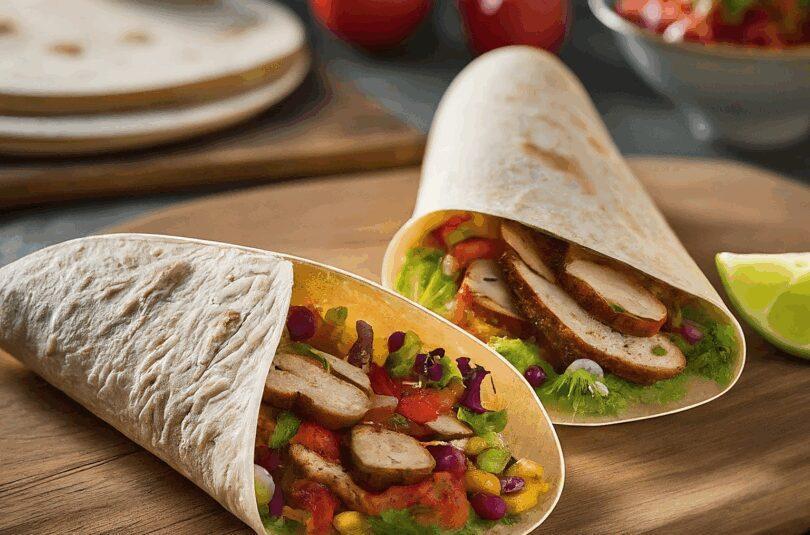 Tortilla Wraps mit Hähnchenbrust und Salsa