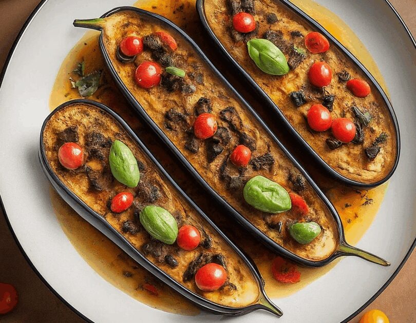 Überbackene Aubergine