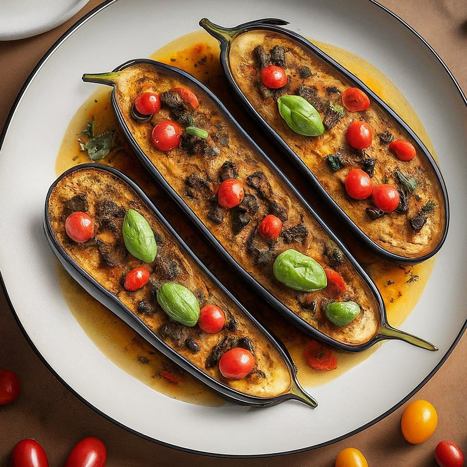 Ueberbackene-Aubergine Überbackene Aubergine