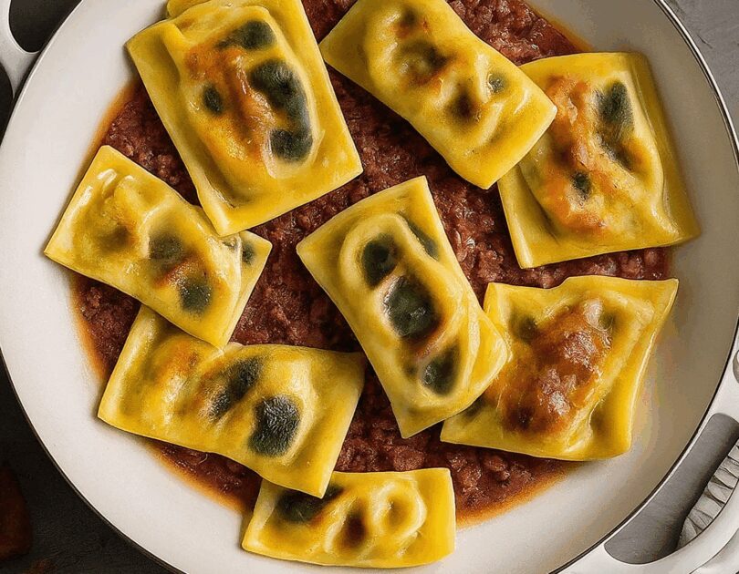 Überbackene Maultaschen im Backofen