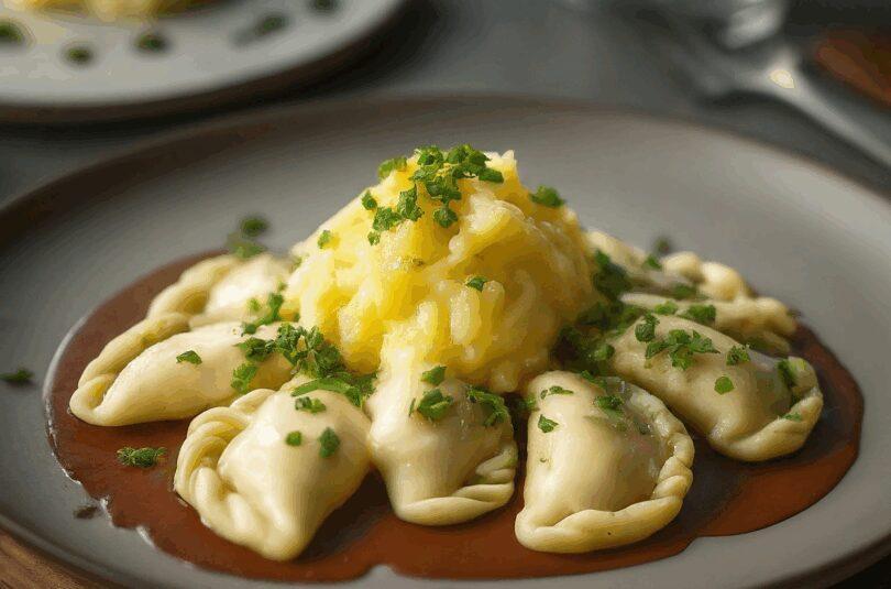 Ukrainische Warenyky mit Kartoffelfüllung
