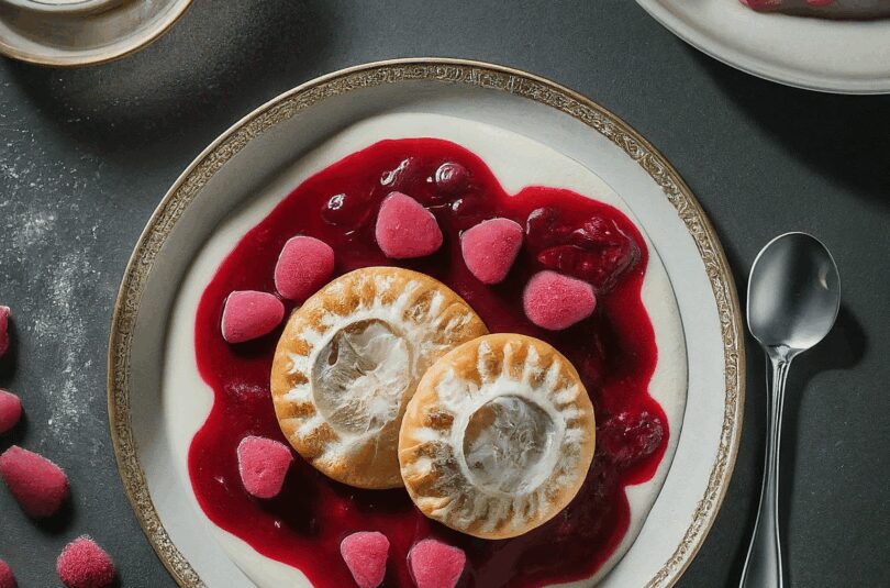 Vanilleeis-mit-heissen-Himbeeren Vanilleeis mit heißen Himbeeren