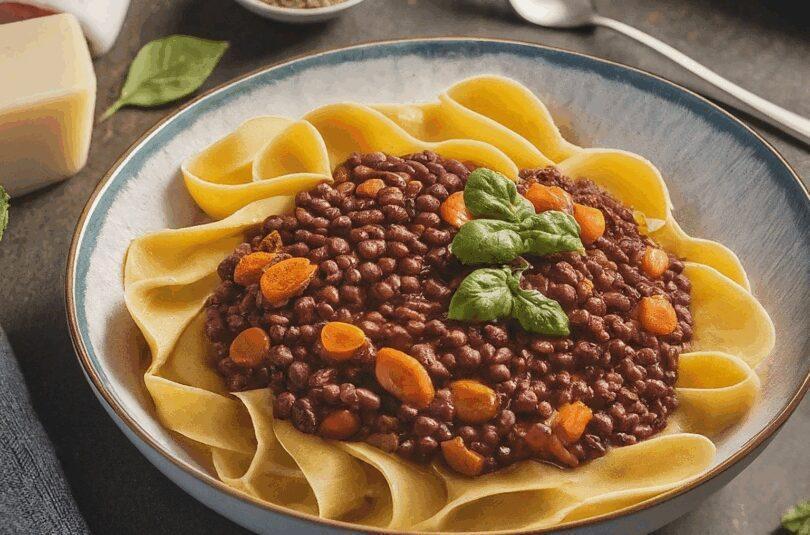 Vegetarische Bolognese mit roten Linsen
