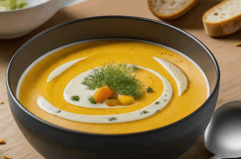 Vegetarische Käse-Gemüse-Suppe