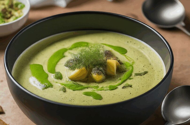 Vegetarische Mockturtle Suppe