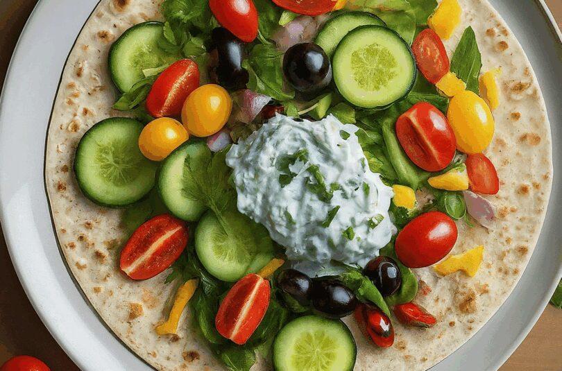 Vegetarischer Wrap mit Tzatziki
