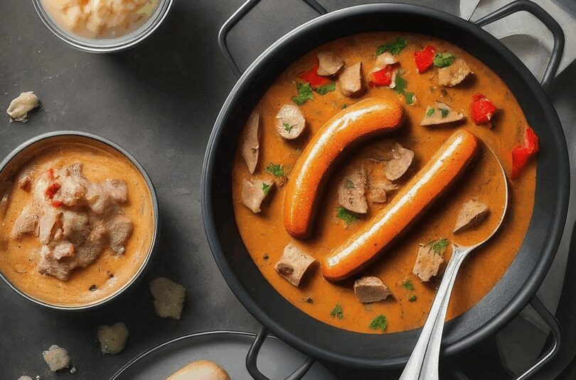 Wuerstchengulasch-–-Wuerstchengulasch-mit-Paprika Würstchengulasch – Wuerstchengulasch mit Paprika