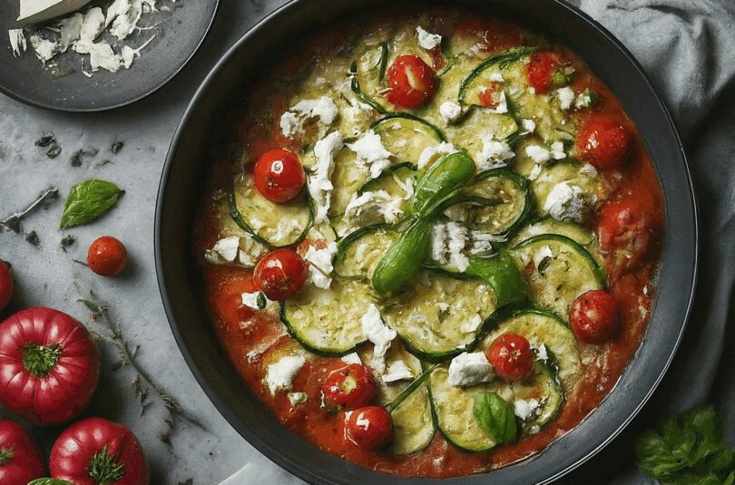 Zucchini Feta – Tomaten Zucchini Pfanne Mit Feta